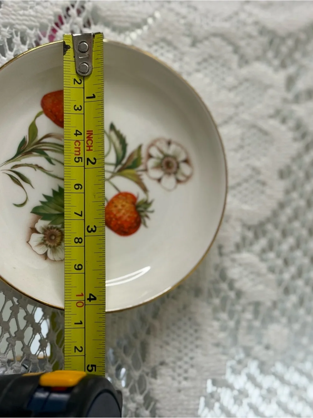Oakley China Ltd Bone China Strawberry Butter Pat Plate 3.5